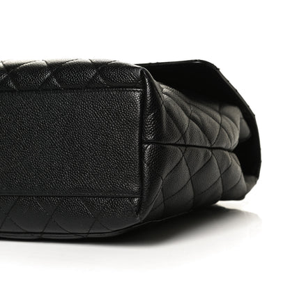 Chanel Caviar Quilted Jumbo Kelly Flap Black 10 of 11