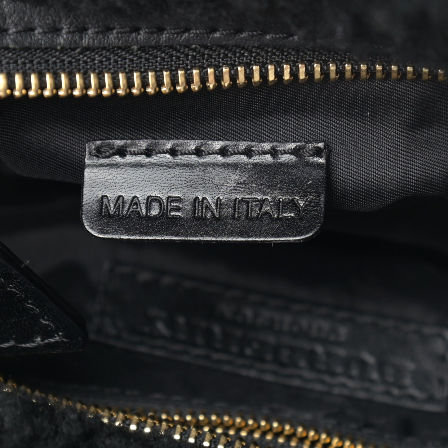 Shearling Check Shoulder Bag Black