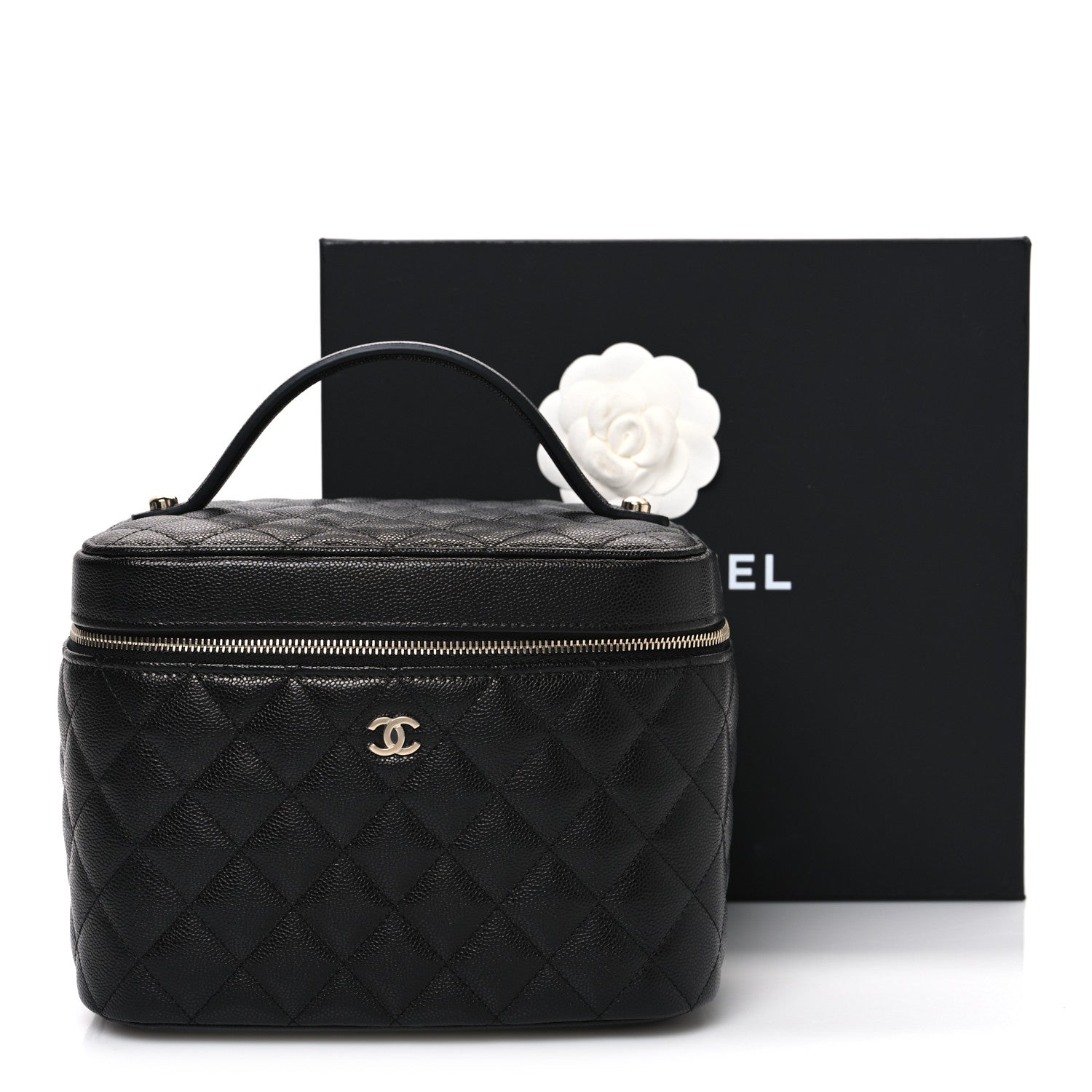 Chanel Caviar Quilted Large Vanity Pouch Black 13 of 13