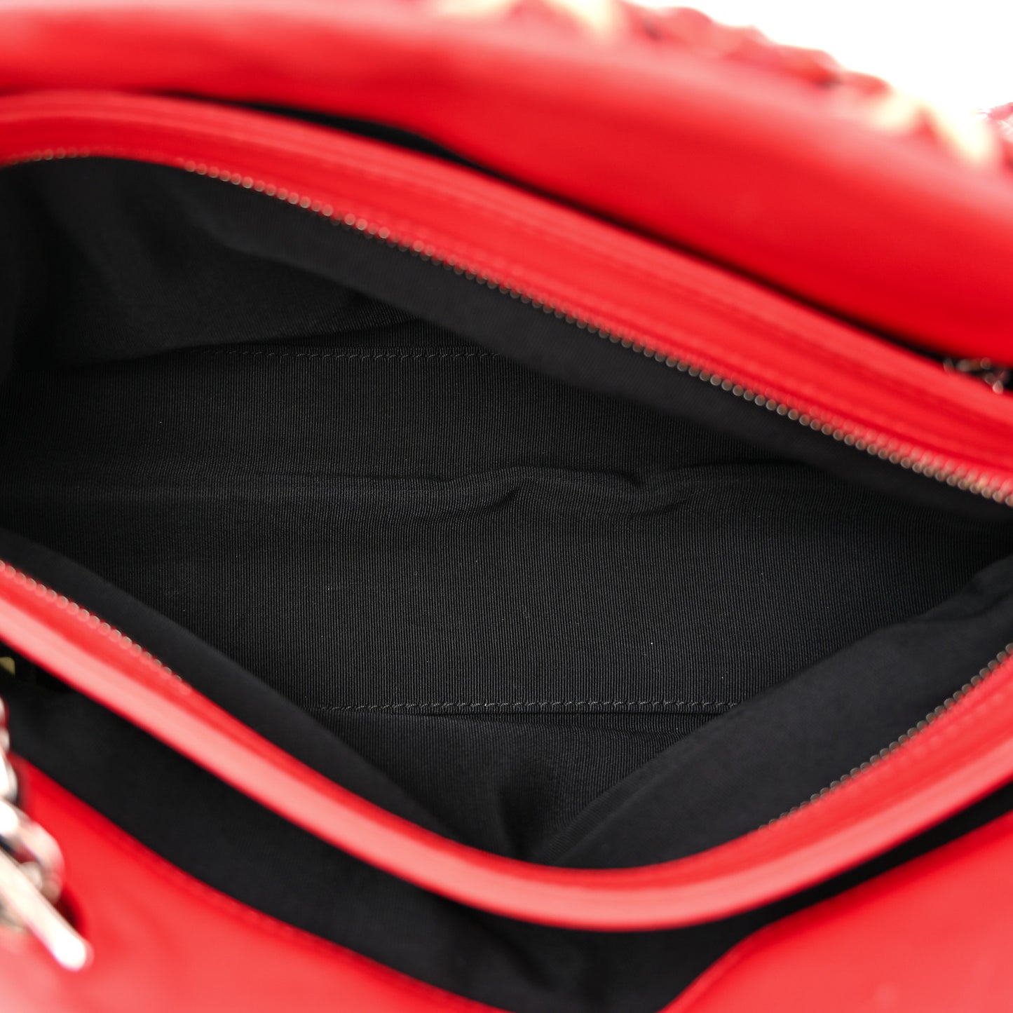 Patent Hand Embroidered Just Mademoiselle Red