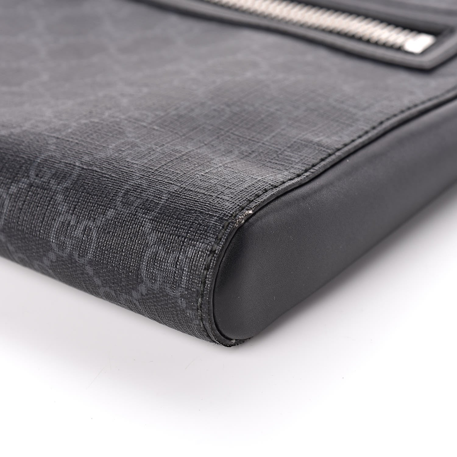Gucci GG Supreme Monogram Web Small Flat Messenger Bag Black Grey 13 of 13