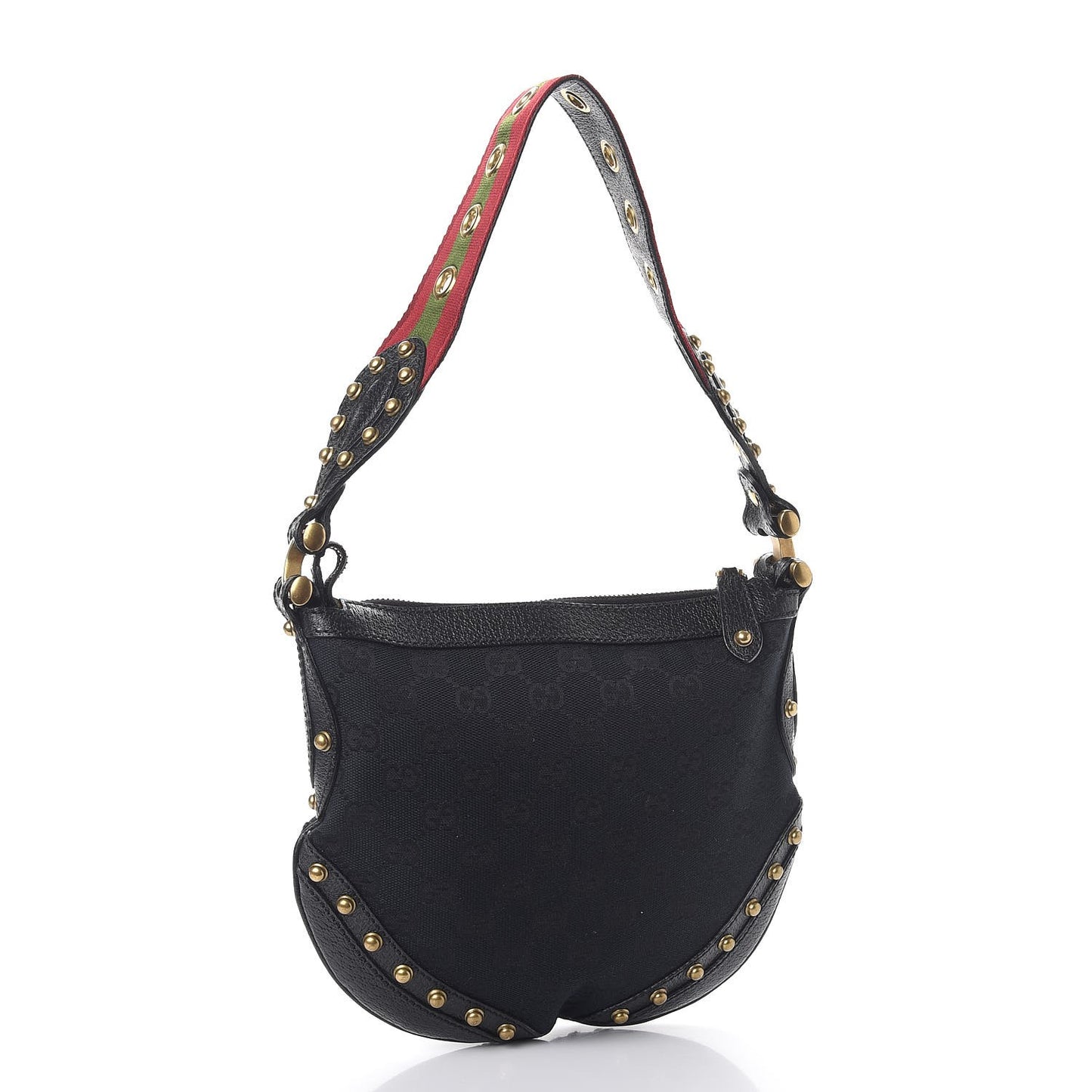 Monogram Studded Small Pelham Shoulder Bag Black
