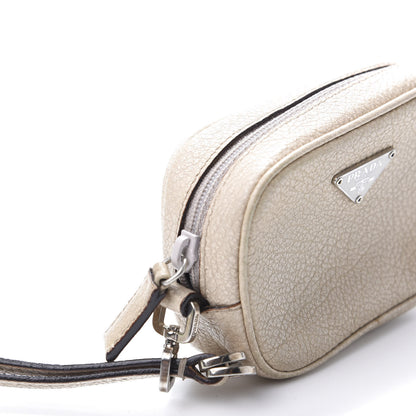 Prada Metallic Vitello Daino Coin Purse Cera 7 of 7