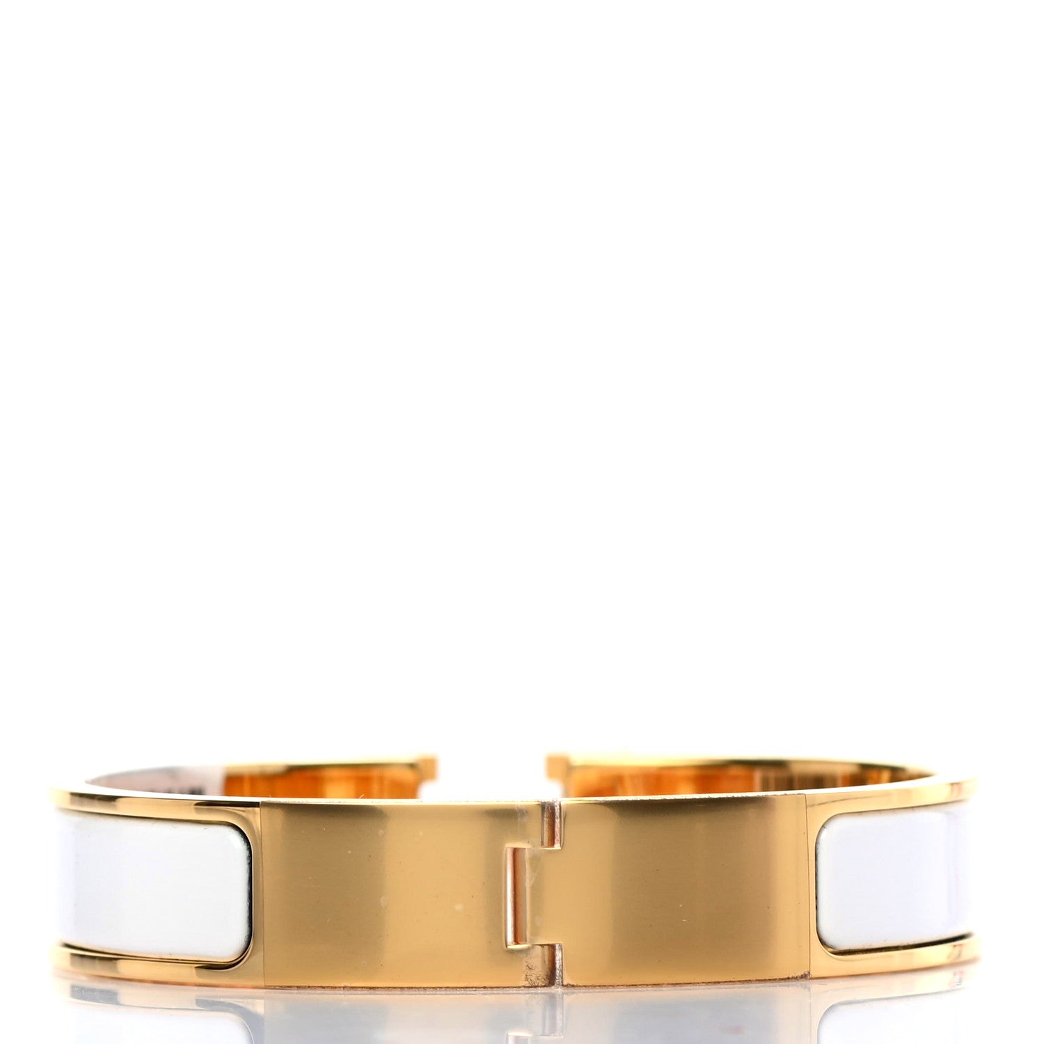 Hermes Enamel Narrow Clic Clac H Bracelet PM White 2 of 4