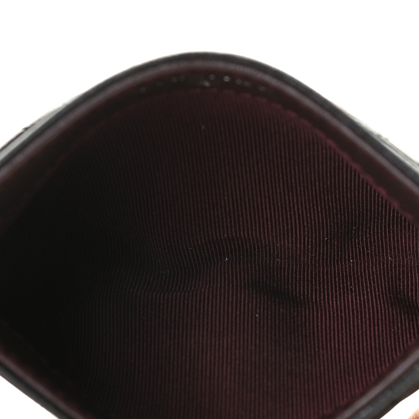 Lambskin Quilted Card Holder Black