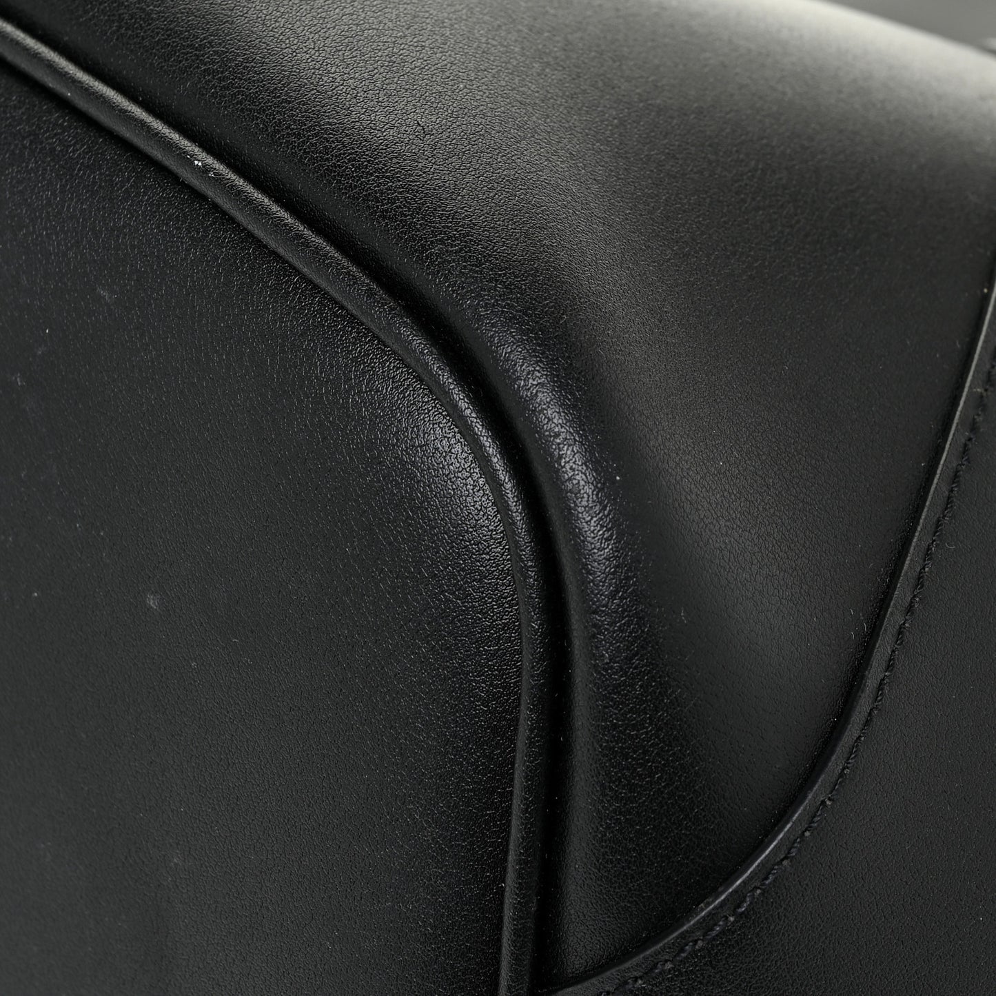 Smooth Calfskin Wing Shopper Tote Black White