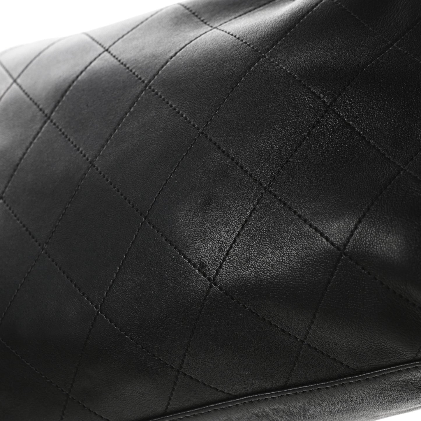 Lambskin Stitched Medium Ultimate Soft Tote Black