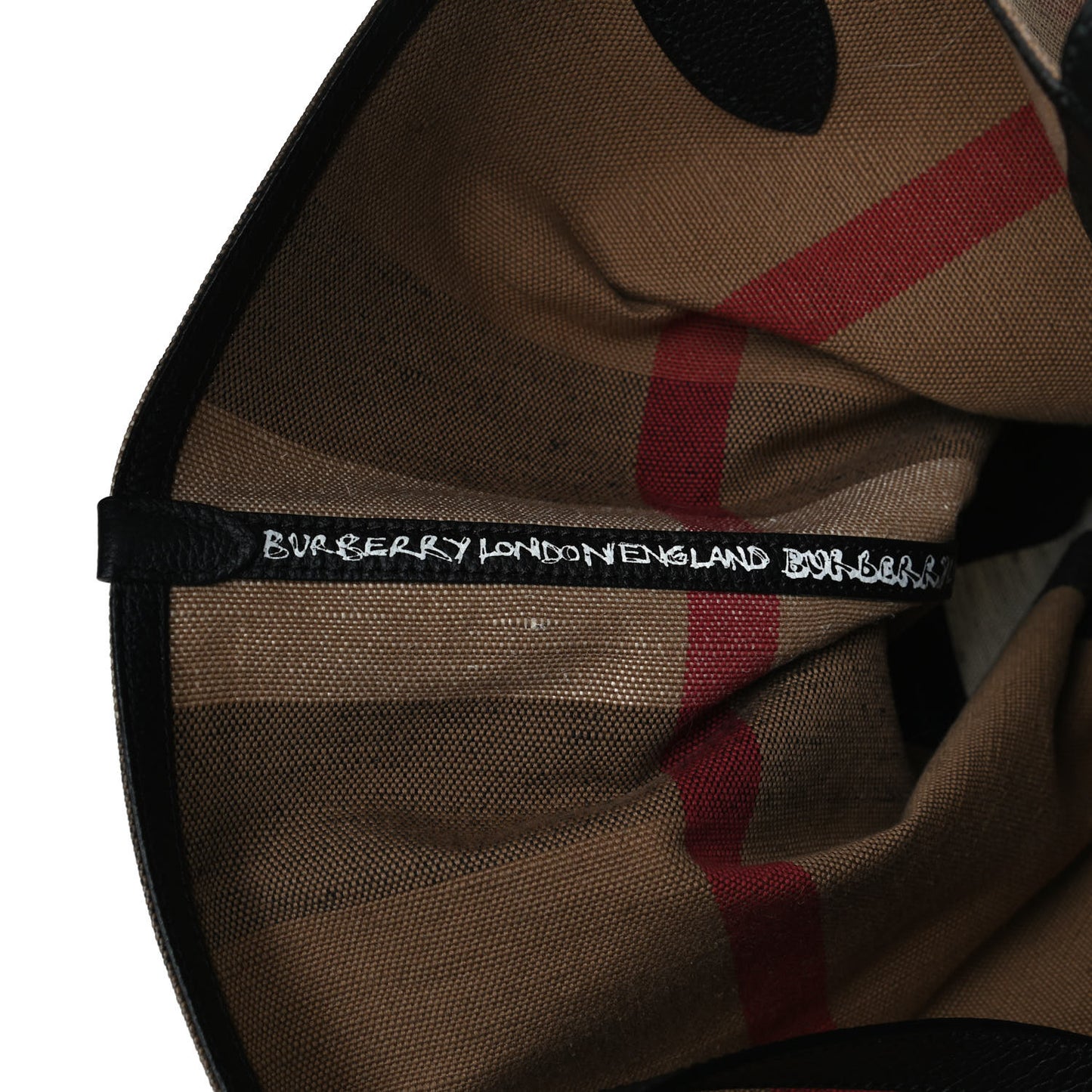 Coated Canvas Mega Check Medium Doodle Tote Black