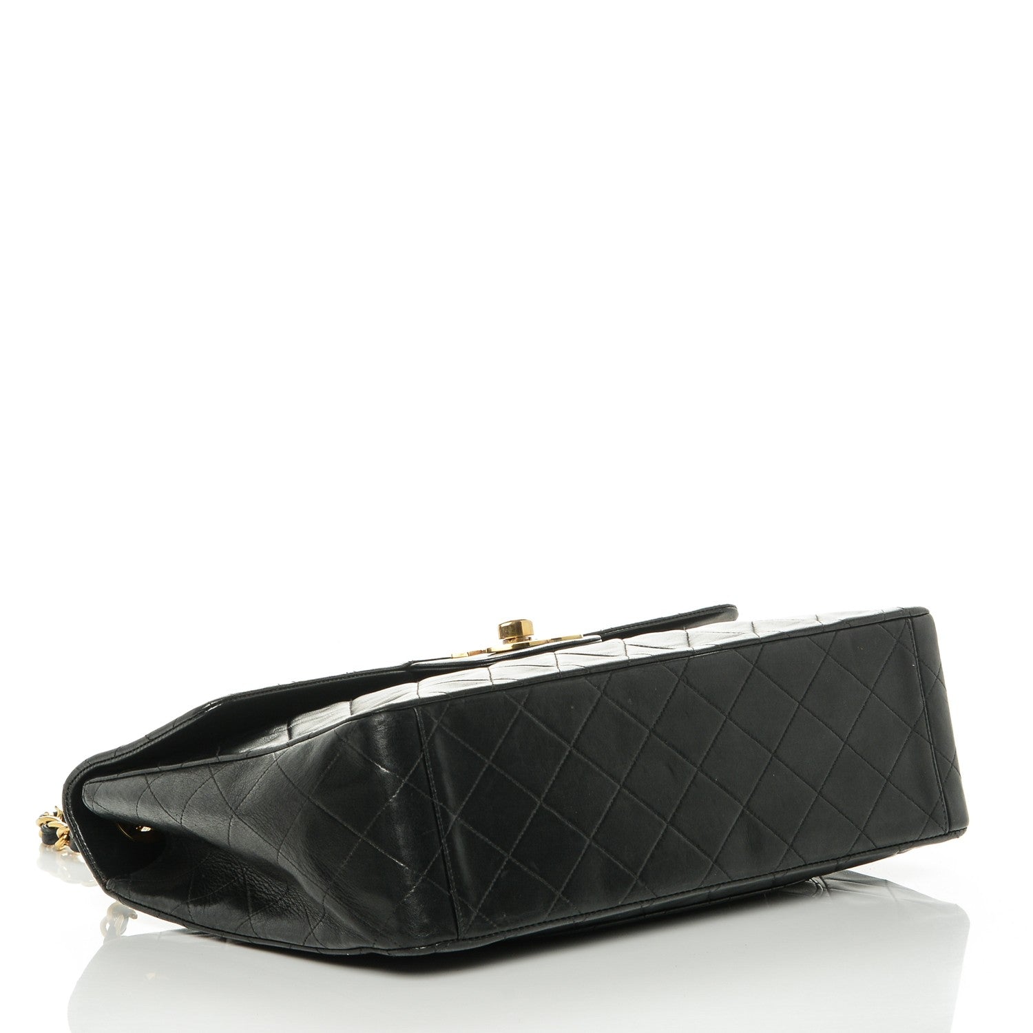 Chanel Lambskin Quilted XL Jumbo Single Flap Black 4 of 8