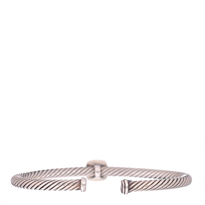 David Yurman Sterling Silver 18k Yellow Gold Amethyst 4mm Station Bracelet Medium 3 of 4