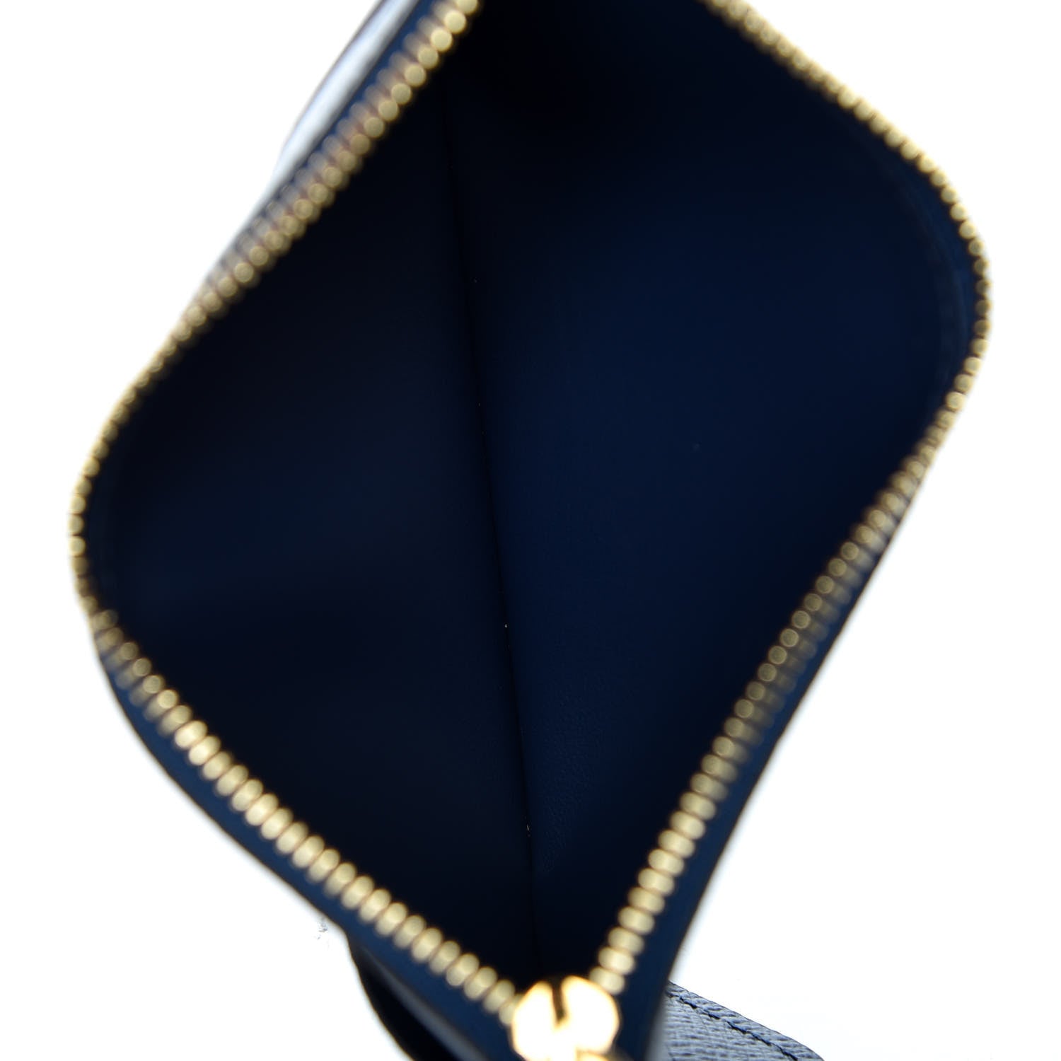 Louis Vuitton Calfskin Jeanne Wallet Zippered Insert Dark Blue 7 of 8
