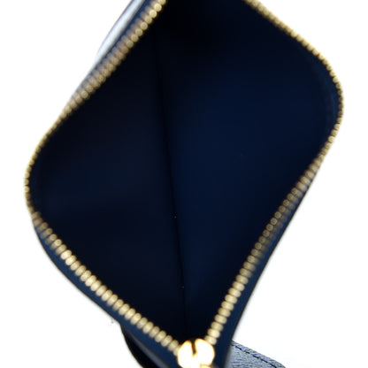 Louis Vuitton Calfskin Jeanne Wallet Zippered Insert Dark Blue 7 of 8