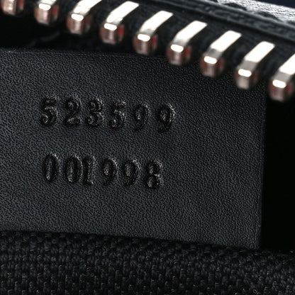 Gucci GG Supreme Monogram Web Small Flat Messenger Bag Black Grey 7 of 10