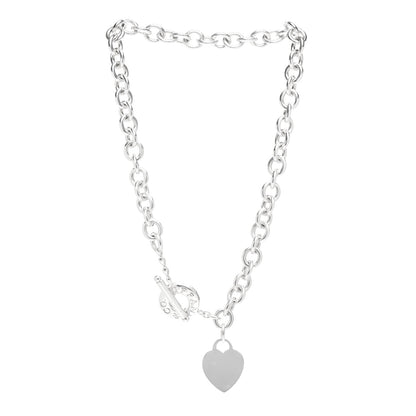 Tiffany Sterling Silver Heart Tag Toggle Necklace 3 of 4