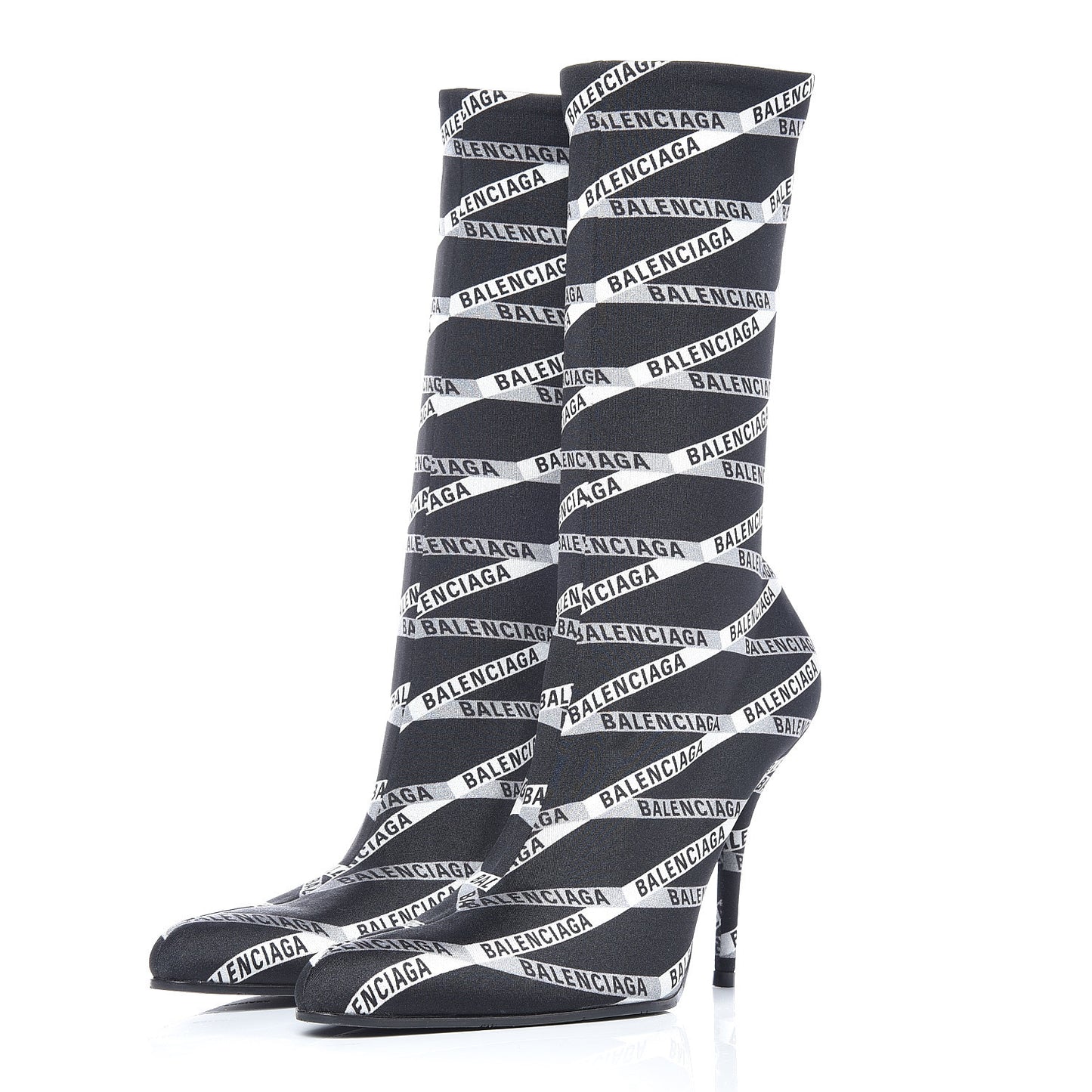 Spandex Losange Monogram 110mm Booties 37.5 Gris Black