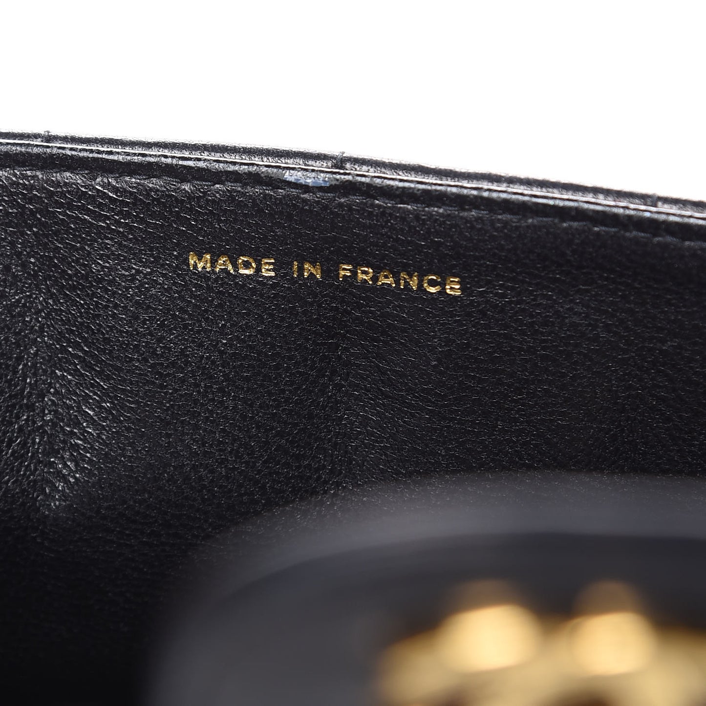 Lambskin East West Chocolate Bar Flap Black