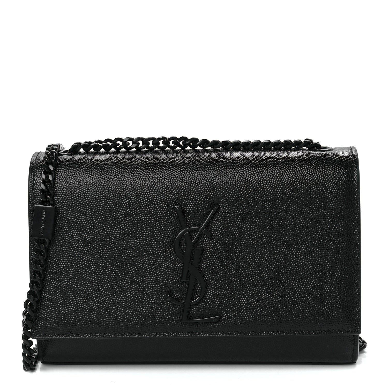 Saint Laurent Grain De Poudre Small Monogram Kate Satchel Black 1 of 11
