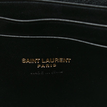Saint Laurent Grain De Poudre Matelasse Monogram Mini Lou Camera Bag Black 6 of 10