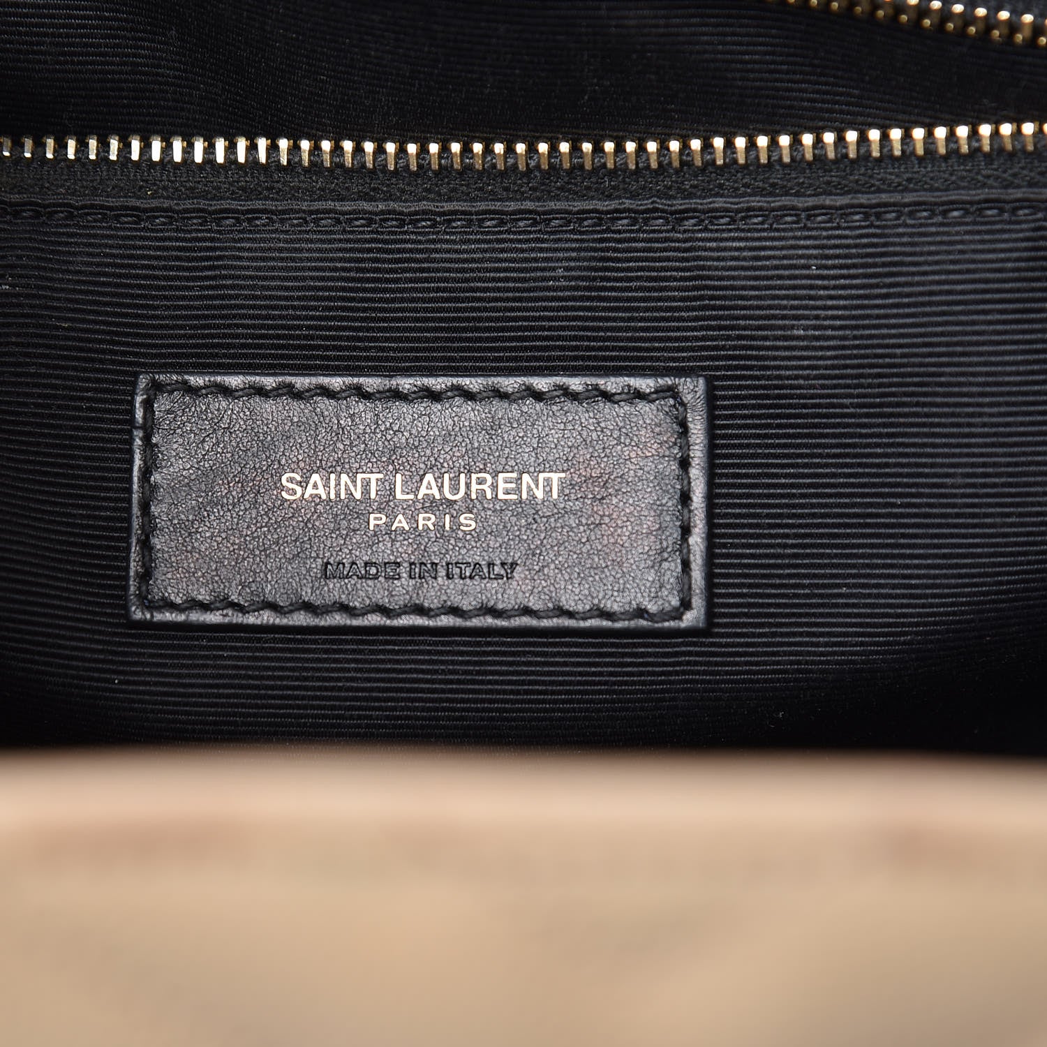 Saint Laurent Grain De Poudre Matelasse Chevron Monogram Shopping Bag Nude Powder 7 of 16