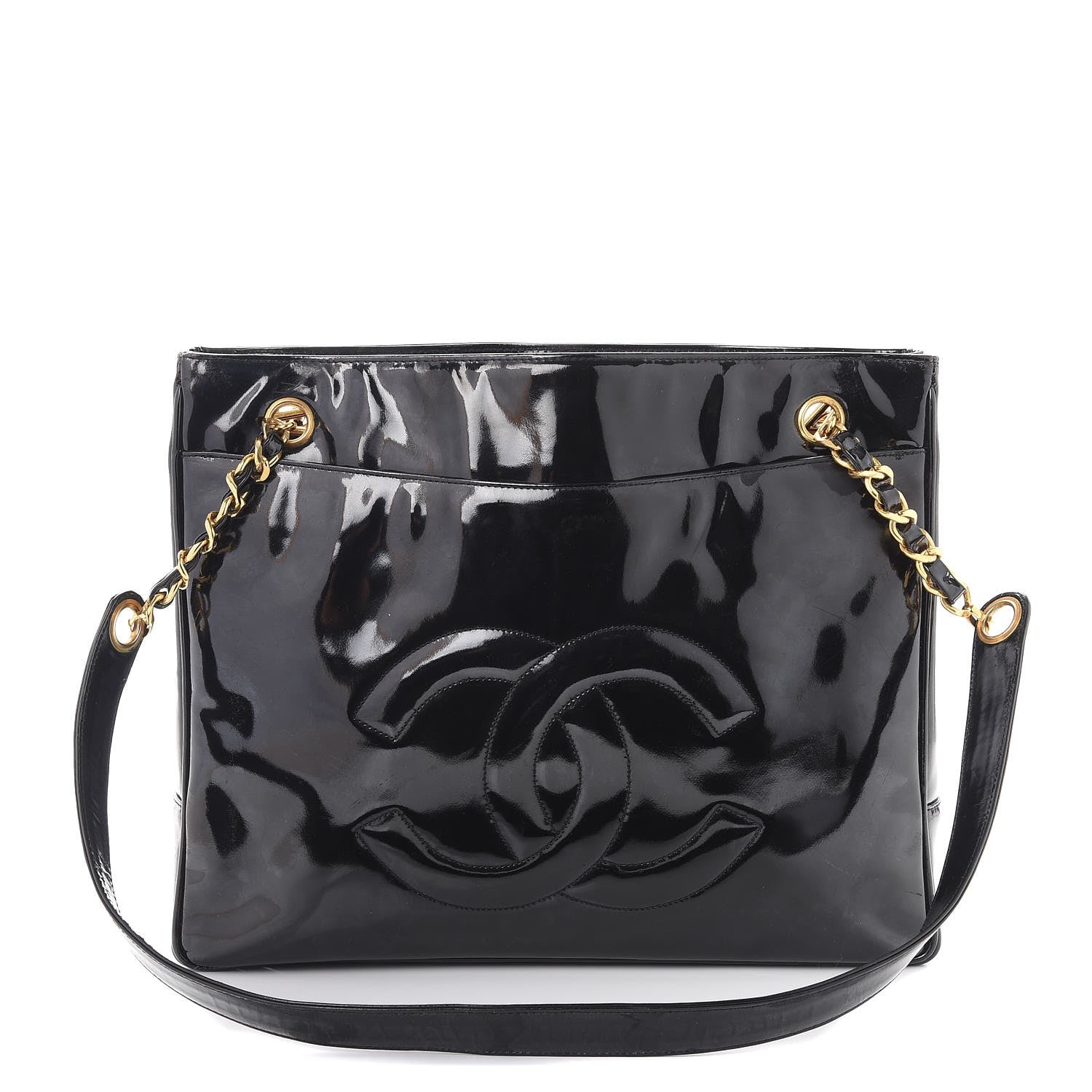 Chanel Patent CC Tote Black 1 of 14