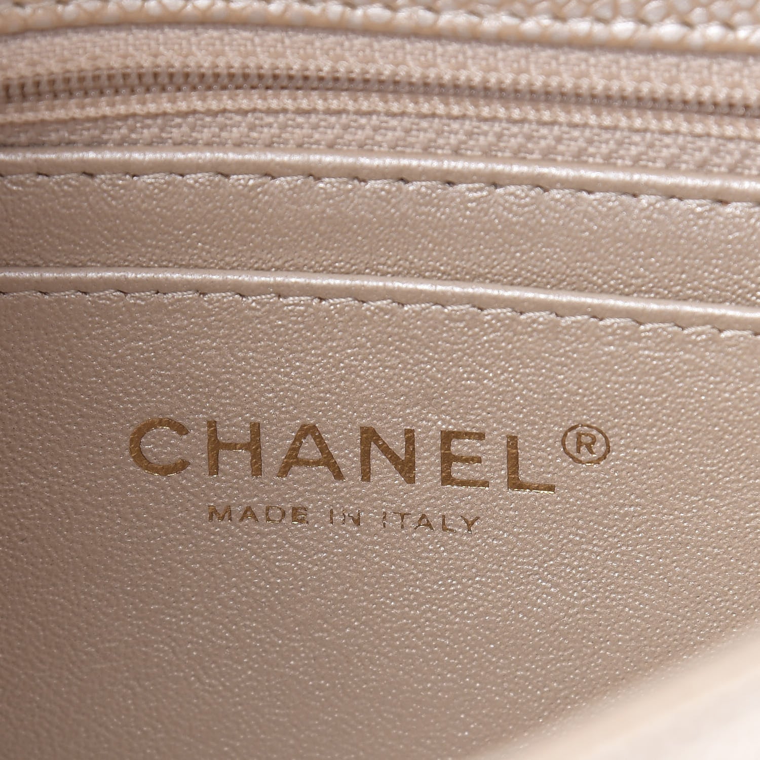 Chanel Pearly Caviar Quilted Mini Rectangular Flap Beige 6 of 11