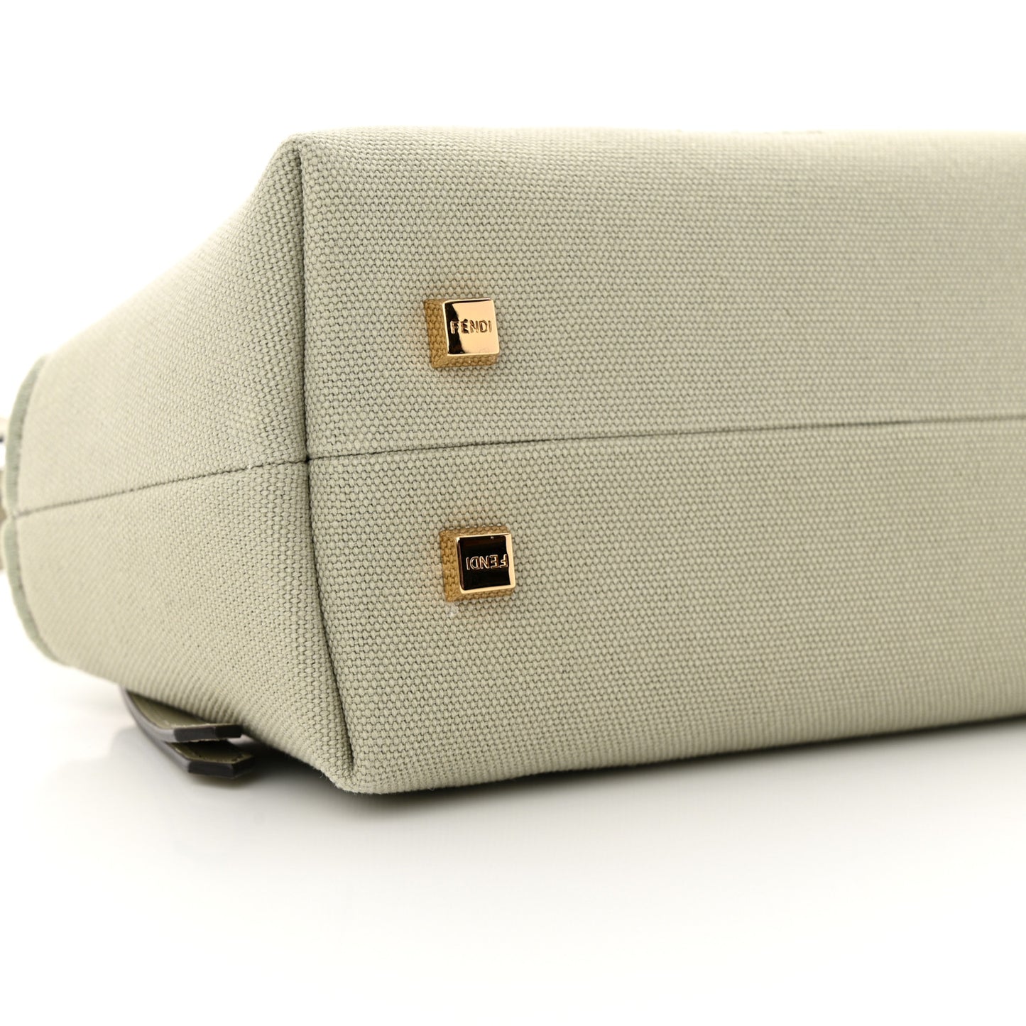 Canvas Vitello King Plexiglass Logo Embroidered Mini By The Way Top Handle Boston Bag Green Tea