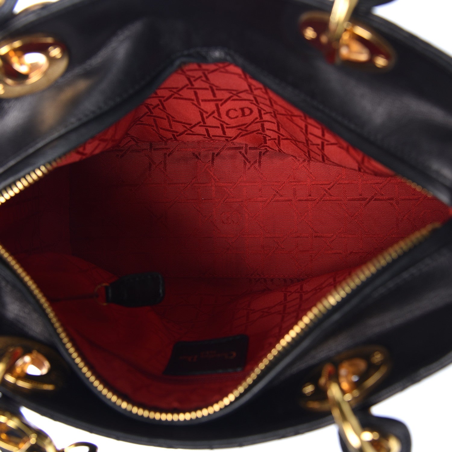 Christian Dior Lambskin Cannage Medium Lady Dior Black 5 of 12