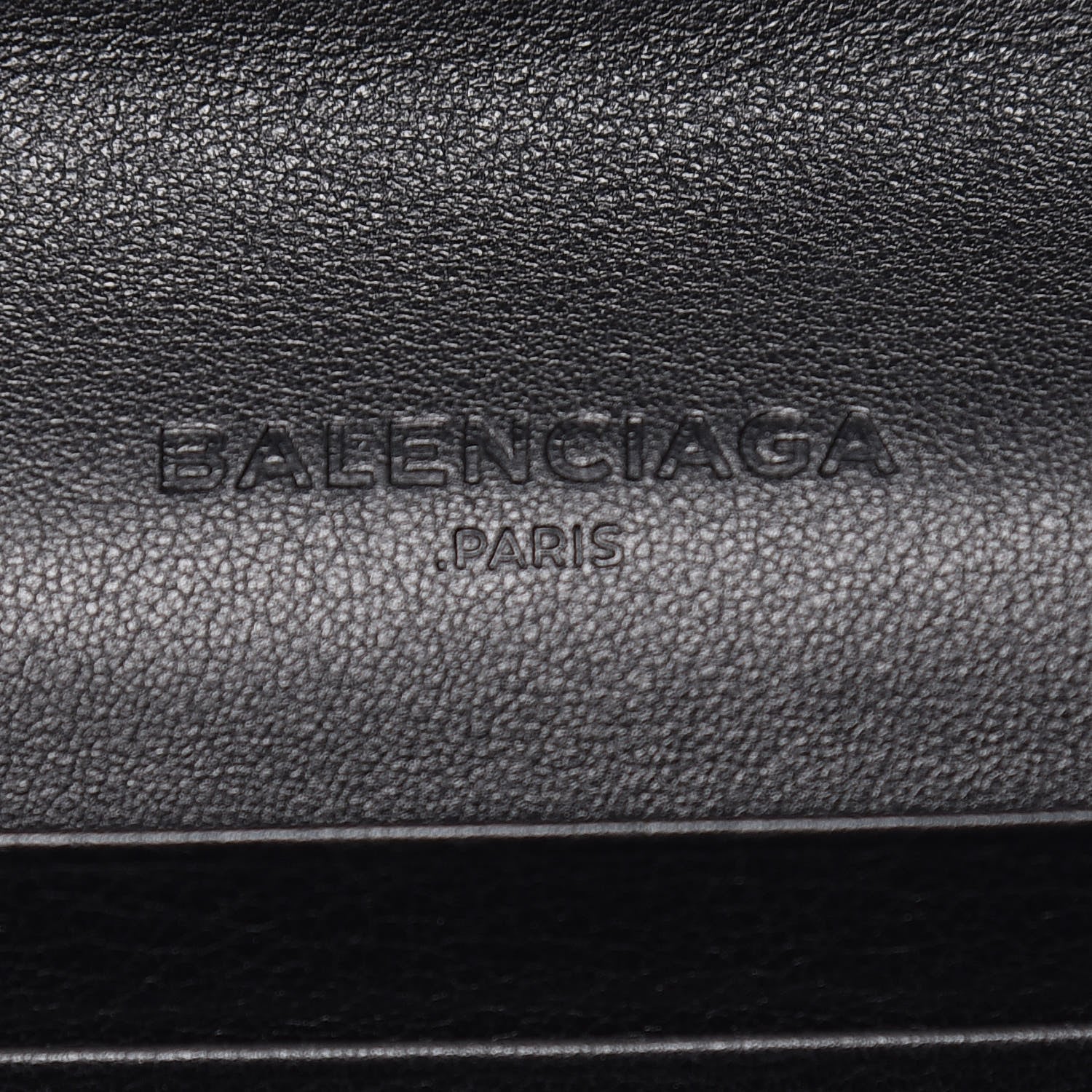 Balenciaga Shiny Calfskin Amp Plate Silver Hardware Money Wallet Black 6 of 7
