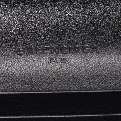 Balenciaga Shiny Calfskin Amp Plate Silver Hardware Money Wallet Black 6 of 7