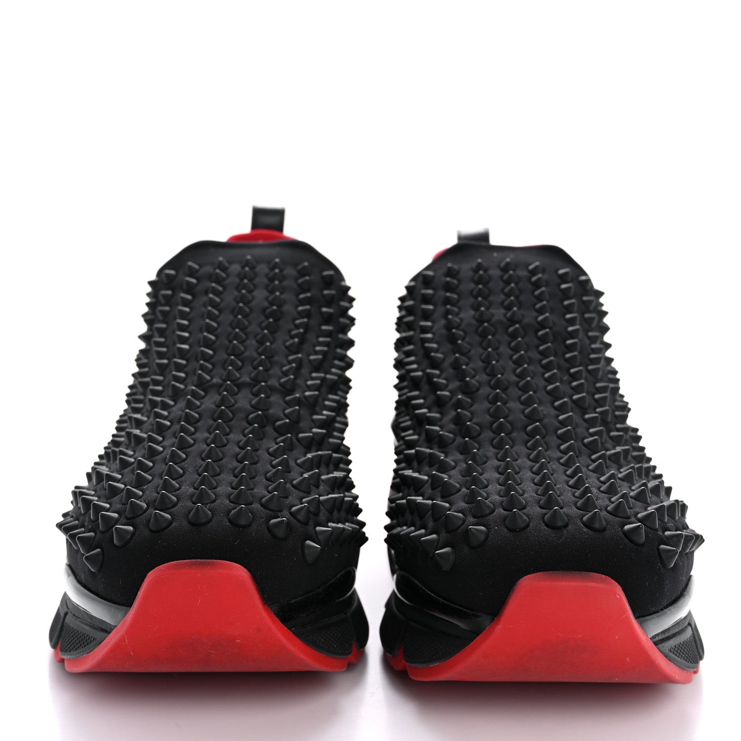 Christian Louboutin Neoprene Mens Spike Sock Flat Sneakers 42 Black 3 of 10