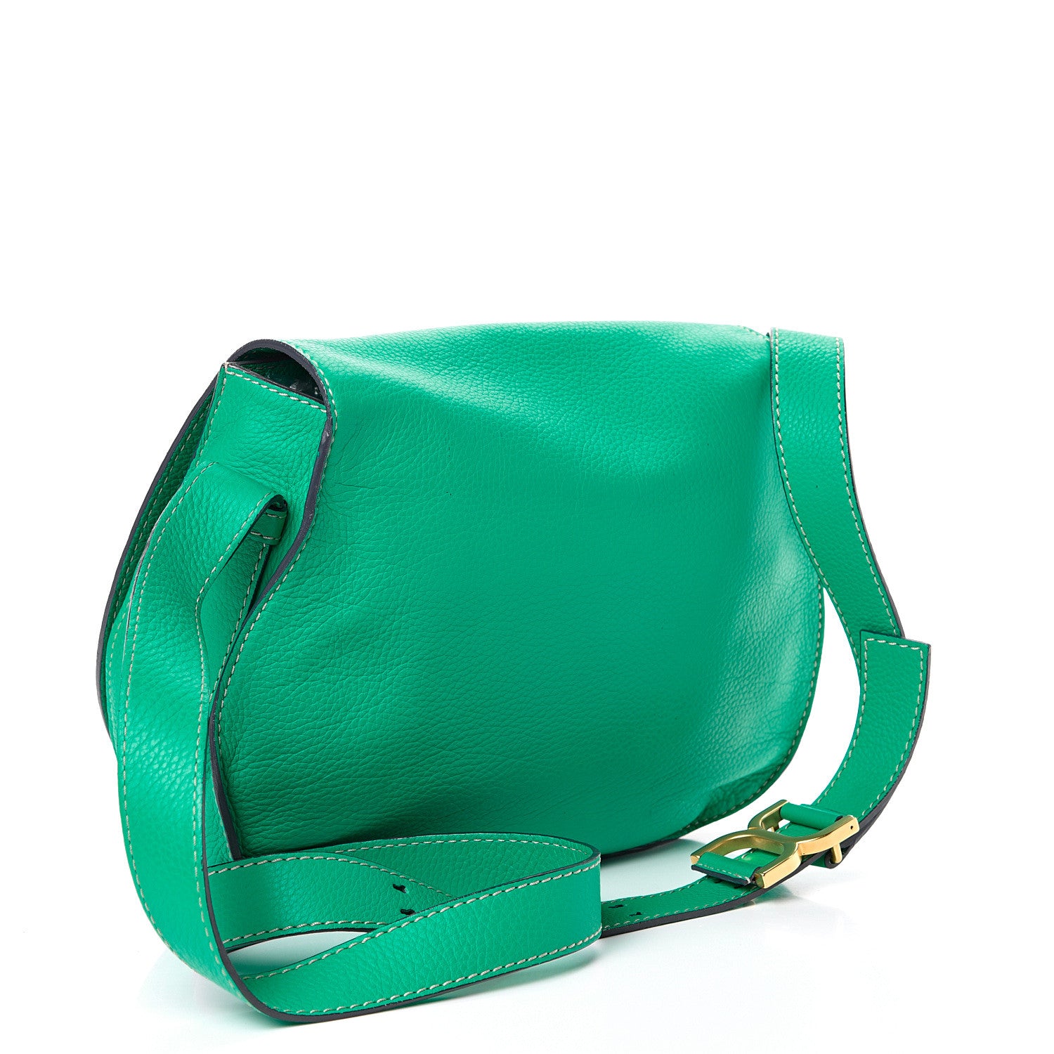 Chloe Grained Calfskin Medium Marcie Saddle Bag Jade 2 of 11