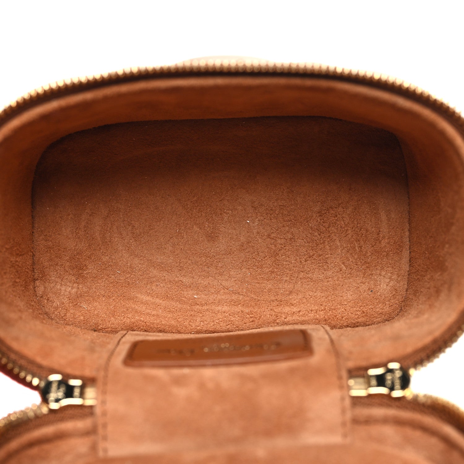 Christian Dior Lambskin Cannage Micro Lady Dior Vanity Case Cognac 5 of 9