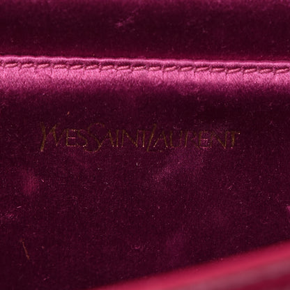 Saint Laurent Textured Patent Large Belle De Jour Clutch Fuchsia 6 of 9