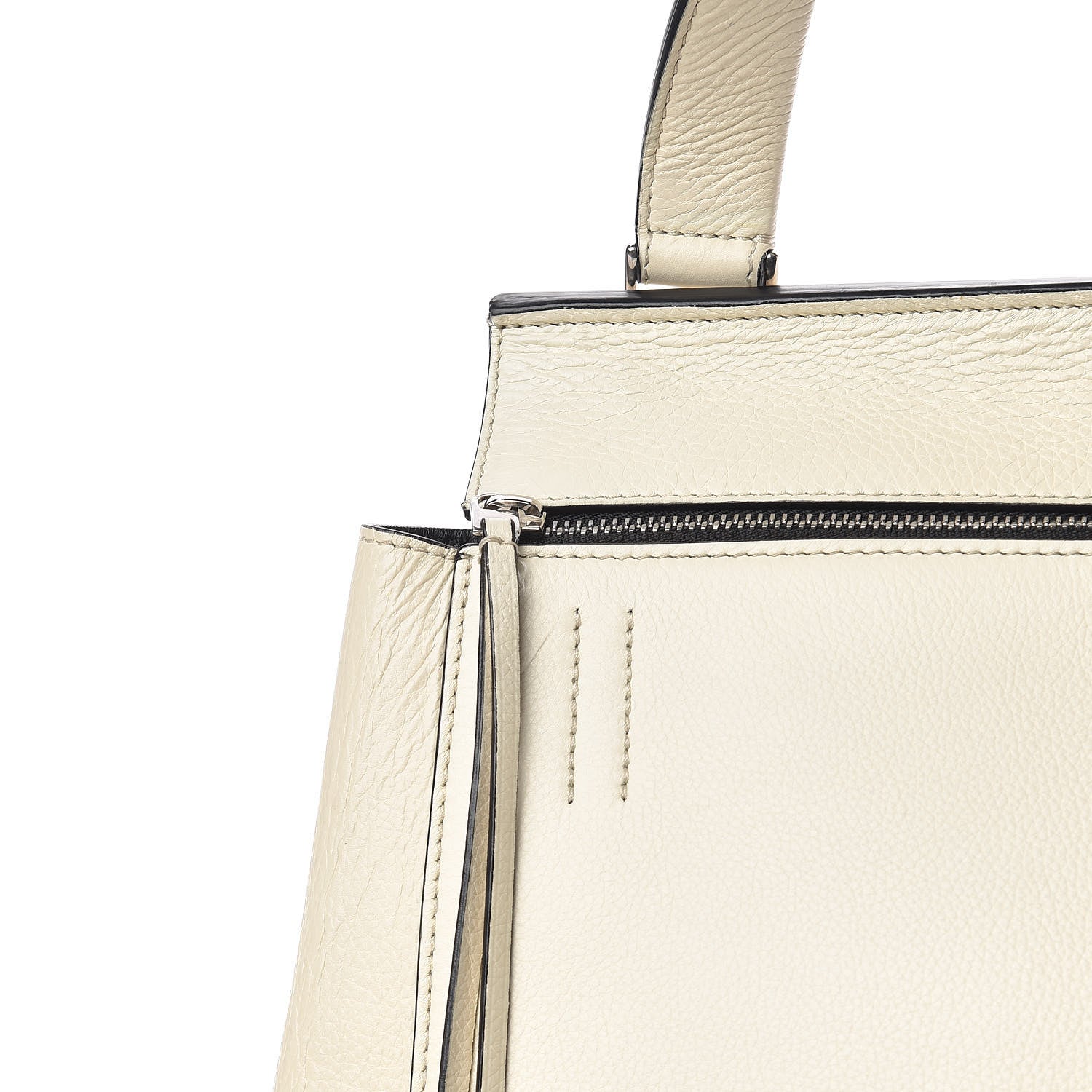 Celine Grained Calfskin Medium Edge Shoulder Bag Cream 11 of 18
