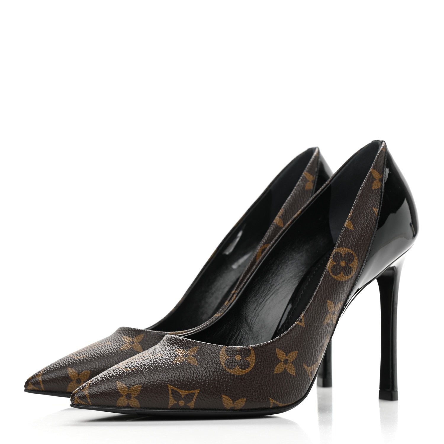 Louis Vuitton Monogram Cherie Pumps 38 Black 3 of 10