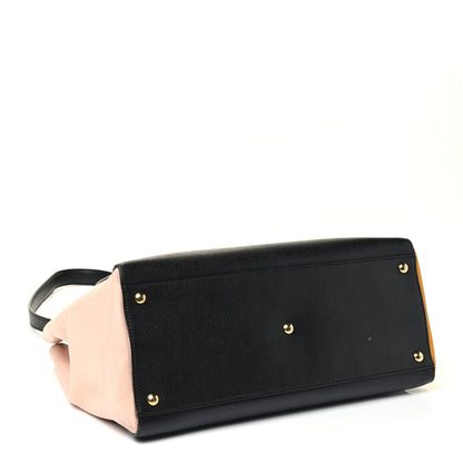 Fendi Vitello Elite Bi-Color Regular 2Jours Tote Black 3 of 4