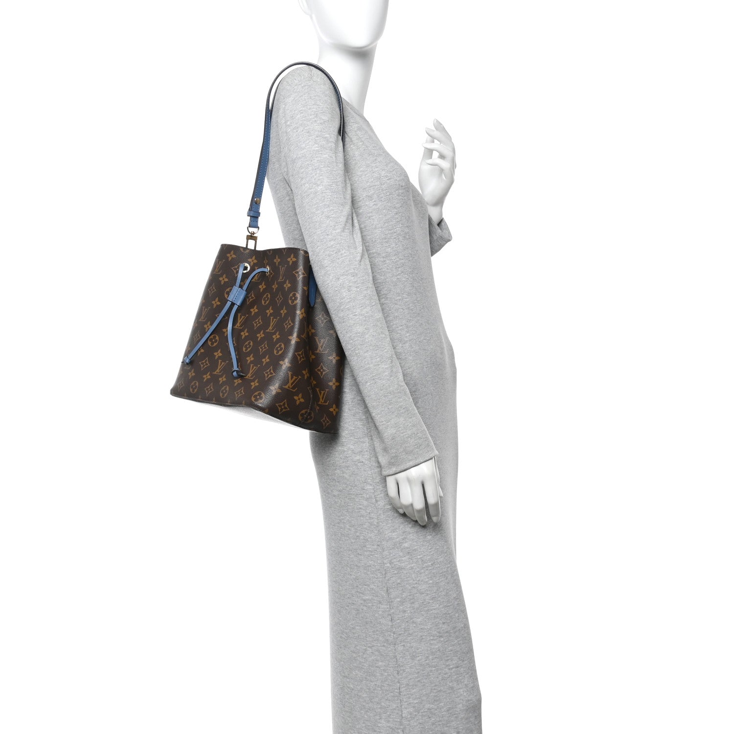 Louis Vuitton Monogram Neonoe MM Blue Jean 3 of 10