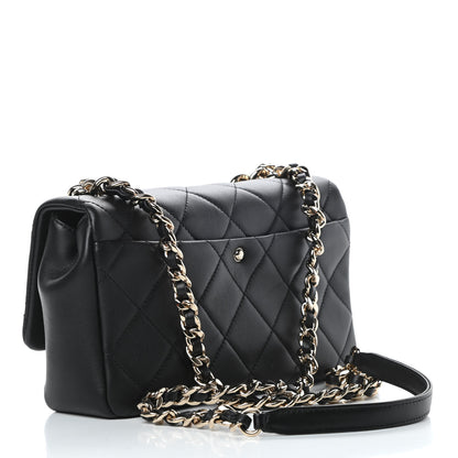Chanel Lambskin Quilted Resin Bi-Color Chain Flap Bag Black 3 of 11