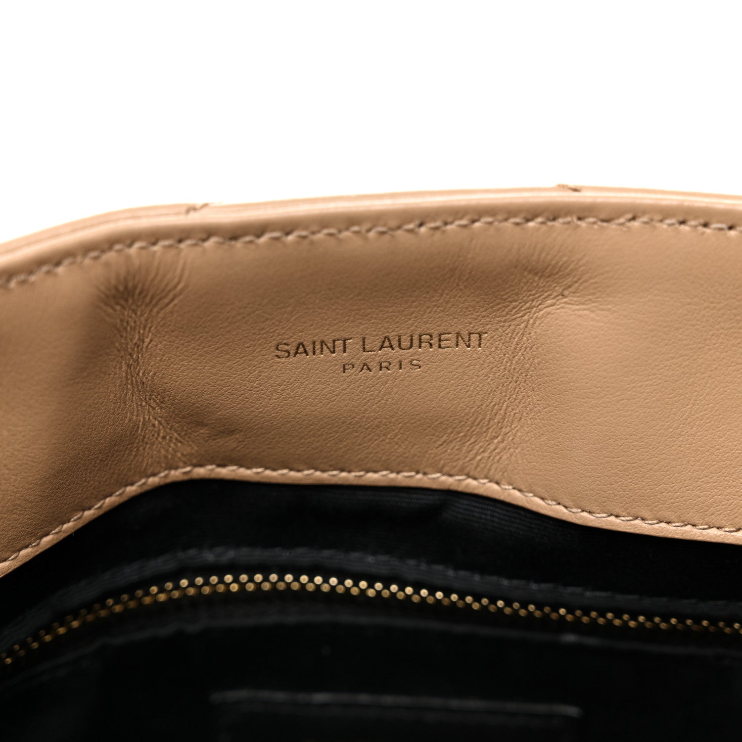 Saint Laurent Calfskin Y Quilted Monogram Medium Loulou Chain Satchel Natural Tan 7 of 11