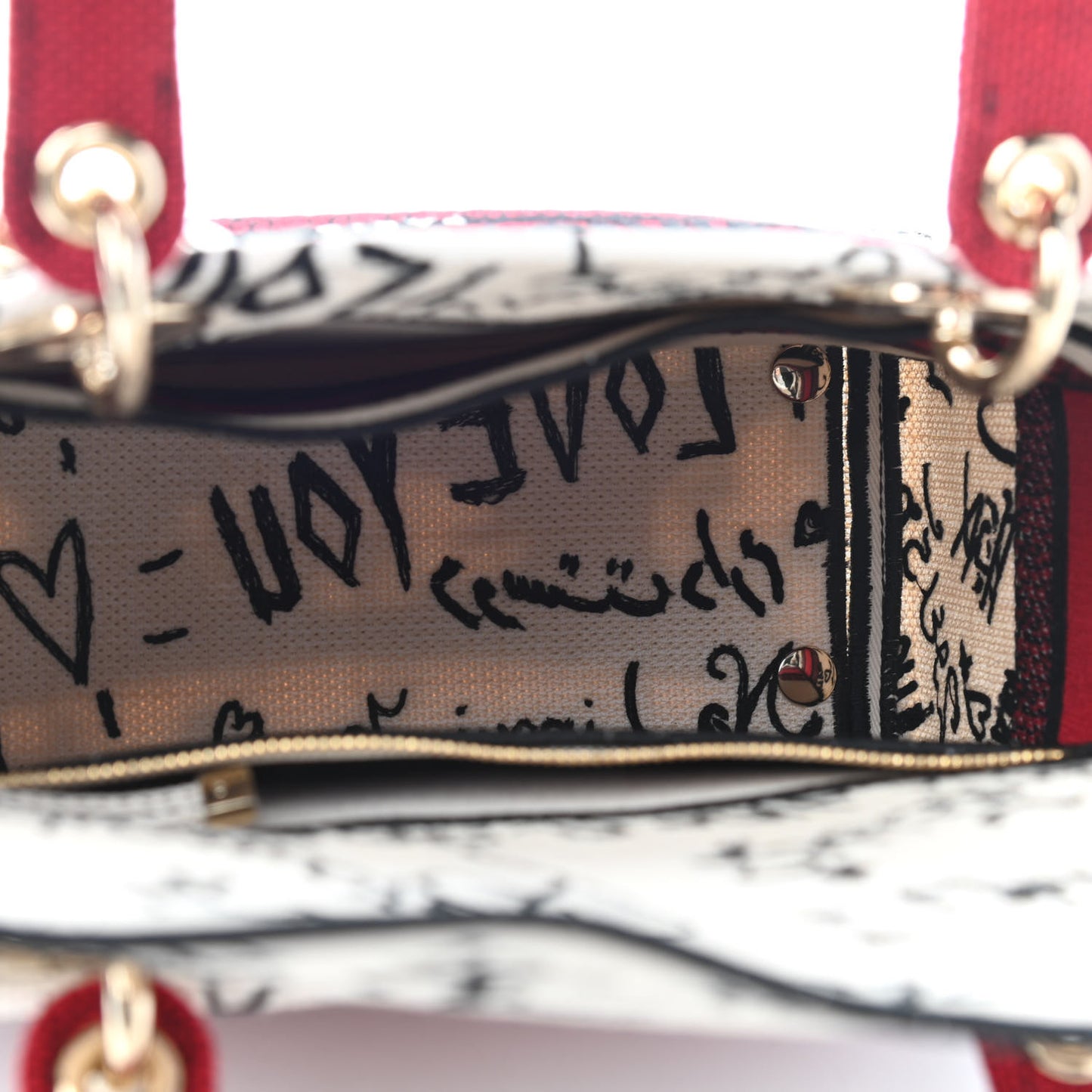 Canvas Medium DiorAmour Graffiti Lady D-Lite Latte