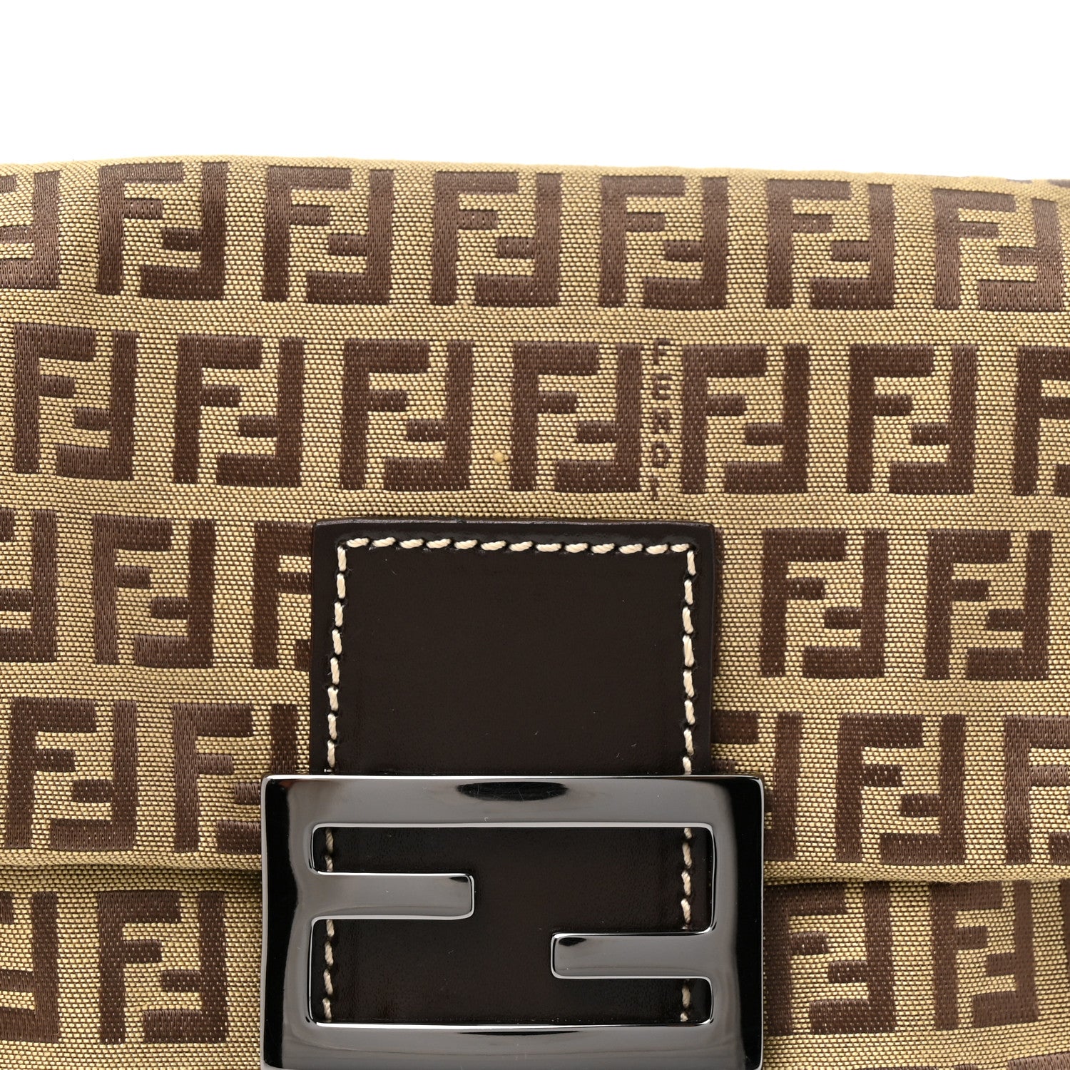 Fendi Zucchino Vitello Mini Mama Baguette Beige Toro Moro 8 of 10