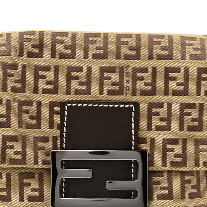 Fendi Zucchino Vitello Mini Mama Baguette Beige Toro Moro 8 of 10