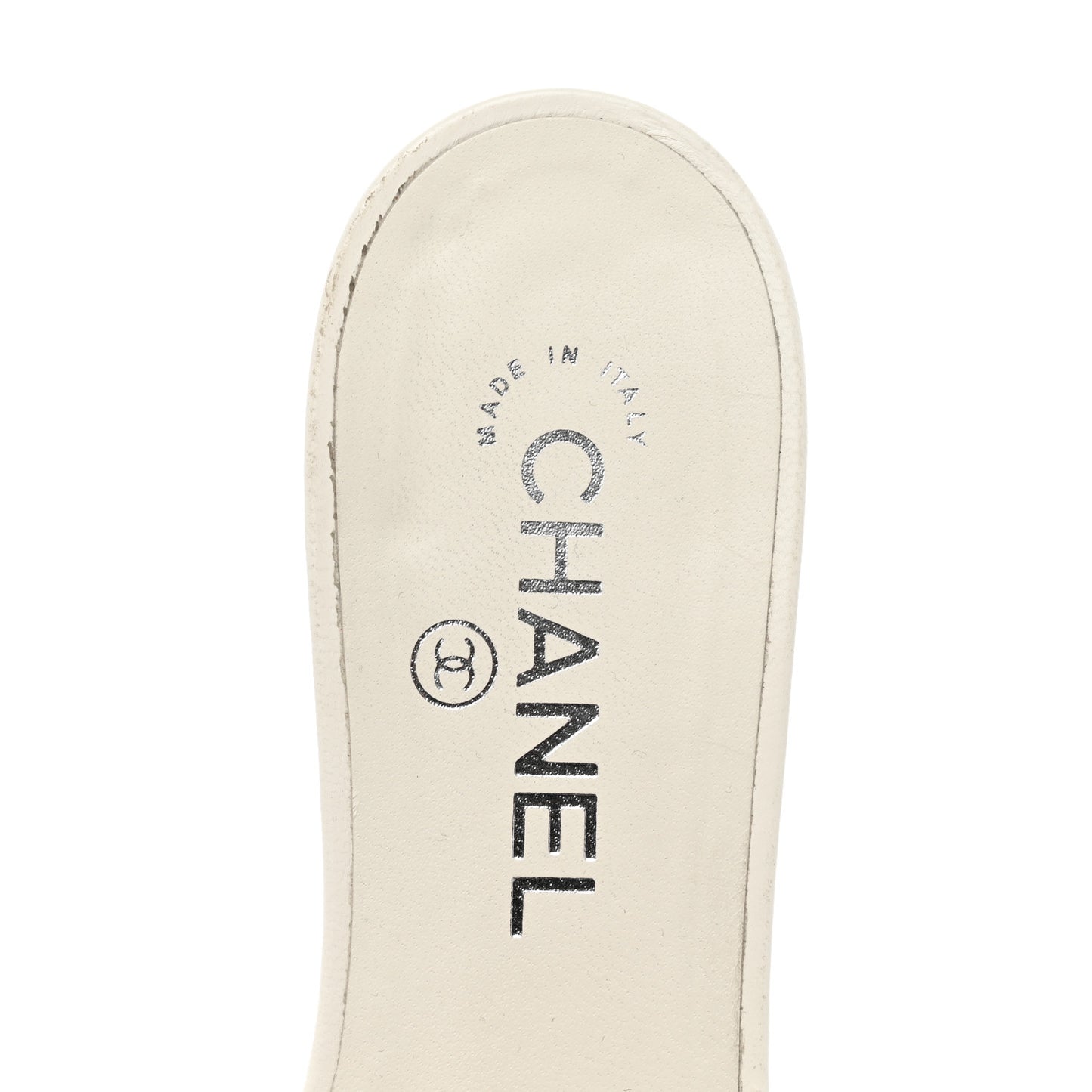 Lambskin Camellia Slide Sandals 38 White