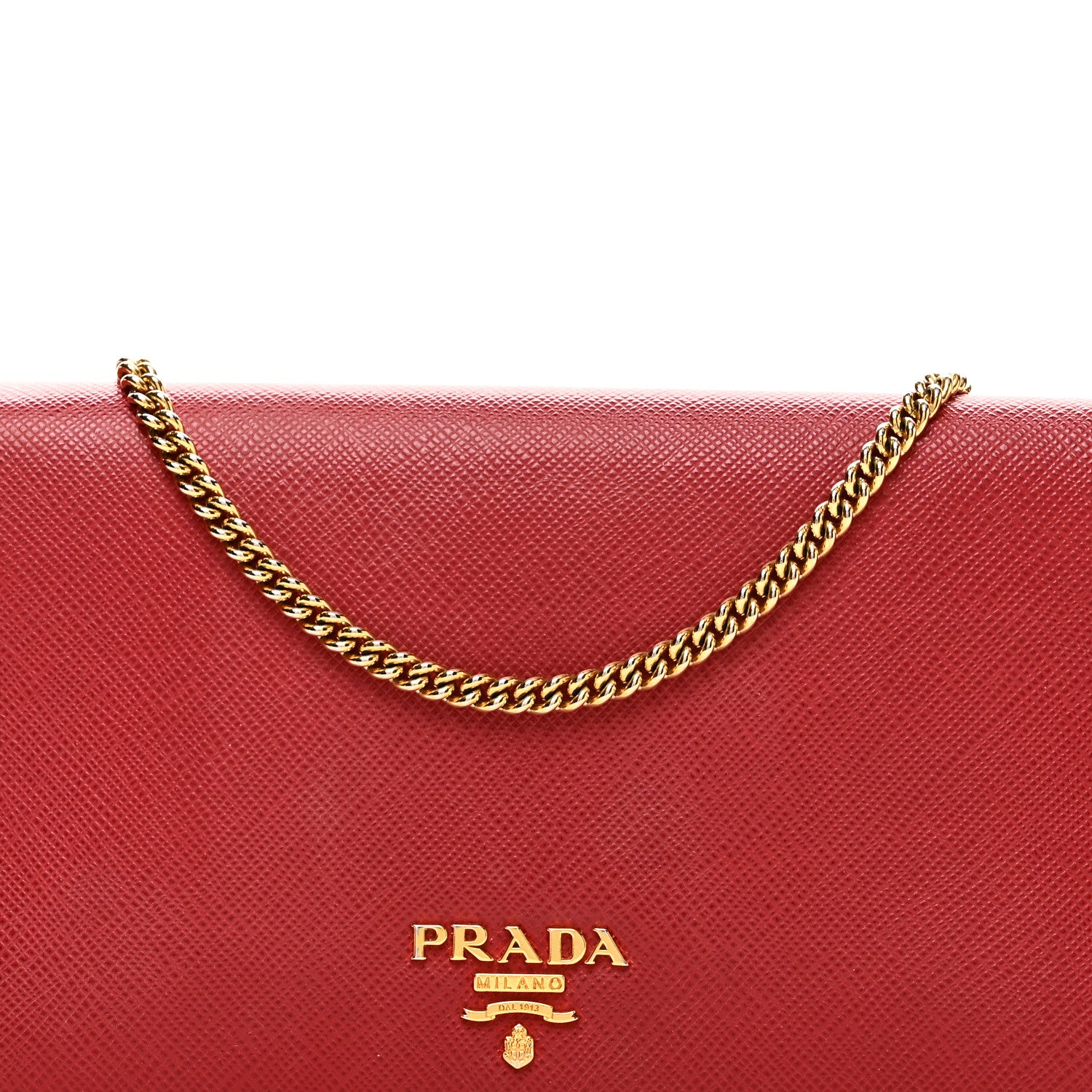 Prada Saffiano Metal Oro Mini Bag Fuoco 7 of 10