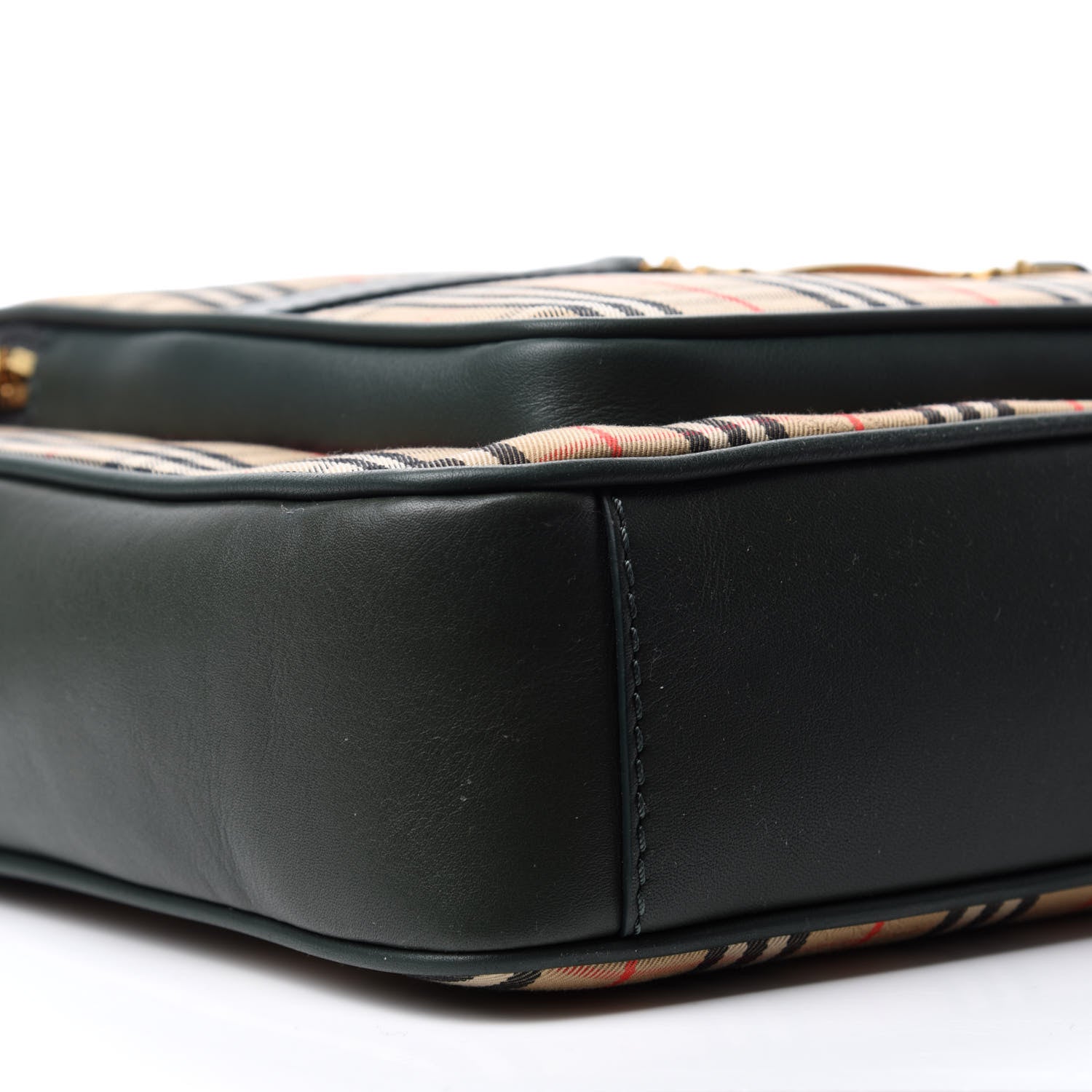 Burberry Smooth Calfskin 1983 Knight Check Link Large Camera Bag Dark Forest Green 6 of 9