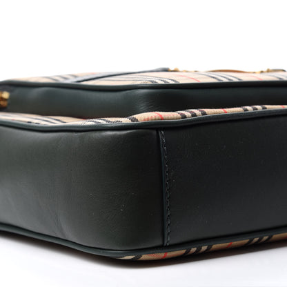 Burberry Smooth Calfskin 1983 Knight Check Link Large Camera Bag Dark Forest Green 6 of 9