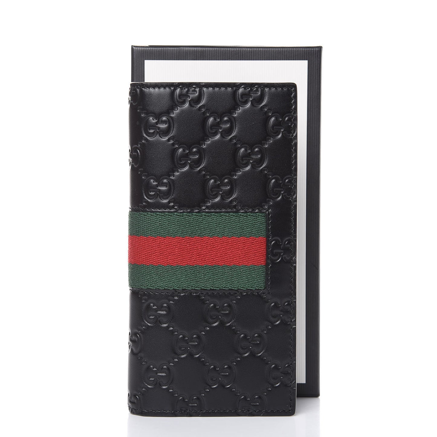 Guccissima Signature Web New Web Long Wallet Black