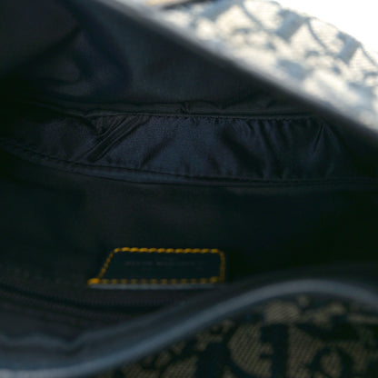 Christian Dior Monogram Double Saddle Bag Navy Blue 5 of 12