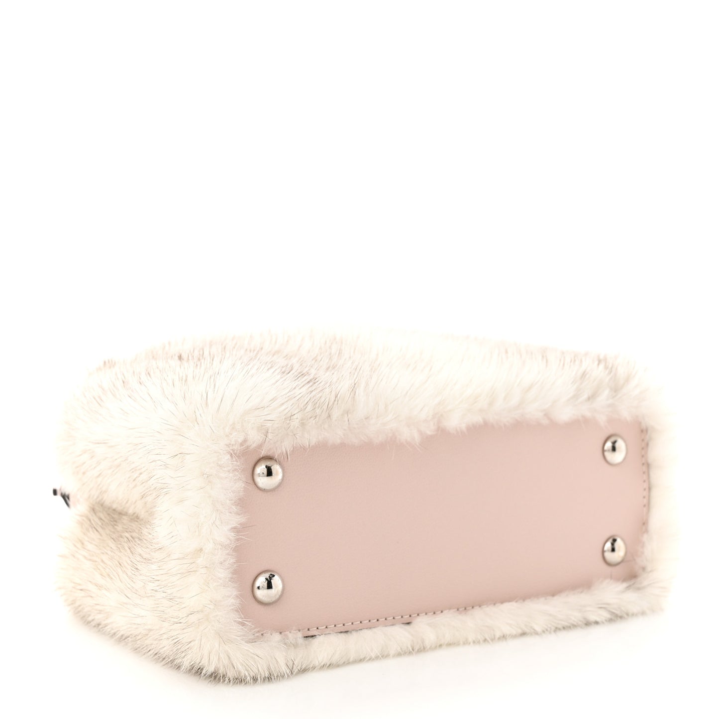 Mink Calfskin Goatskin Capucines Mini Silver Snow Grey Rosewater Pink