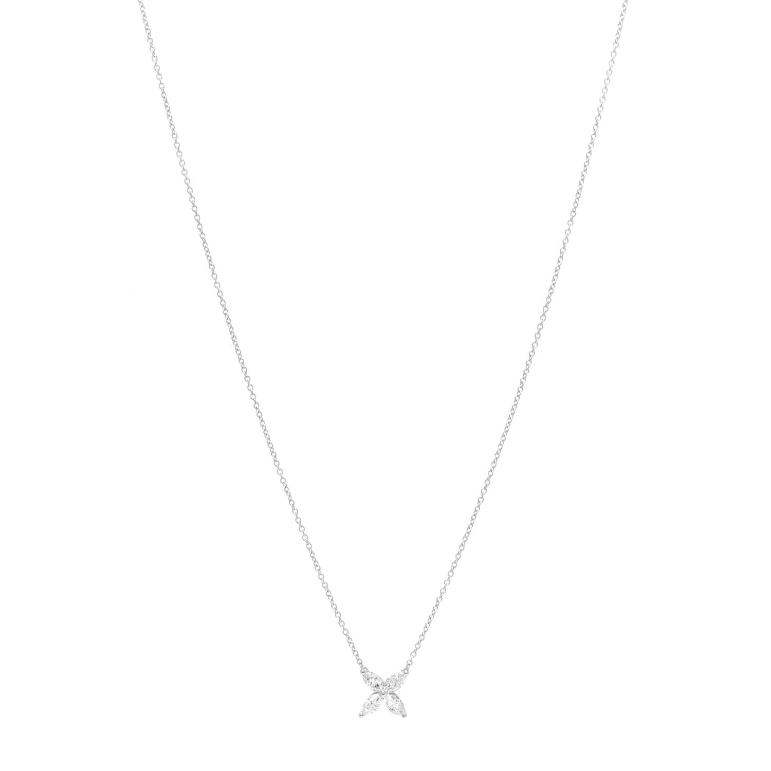 Tiffany Platinum Diamond Medium Victoria Necklace 1 of 6